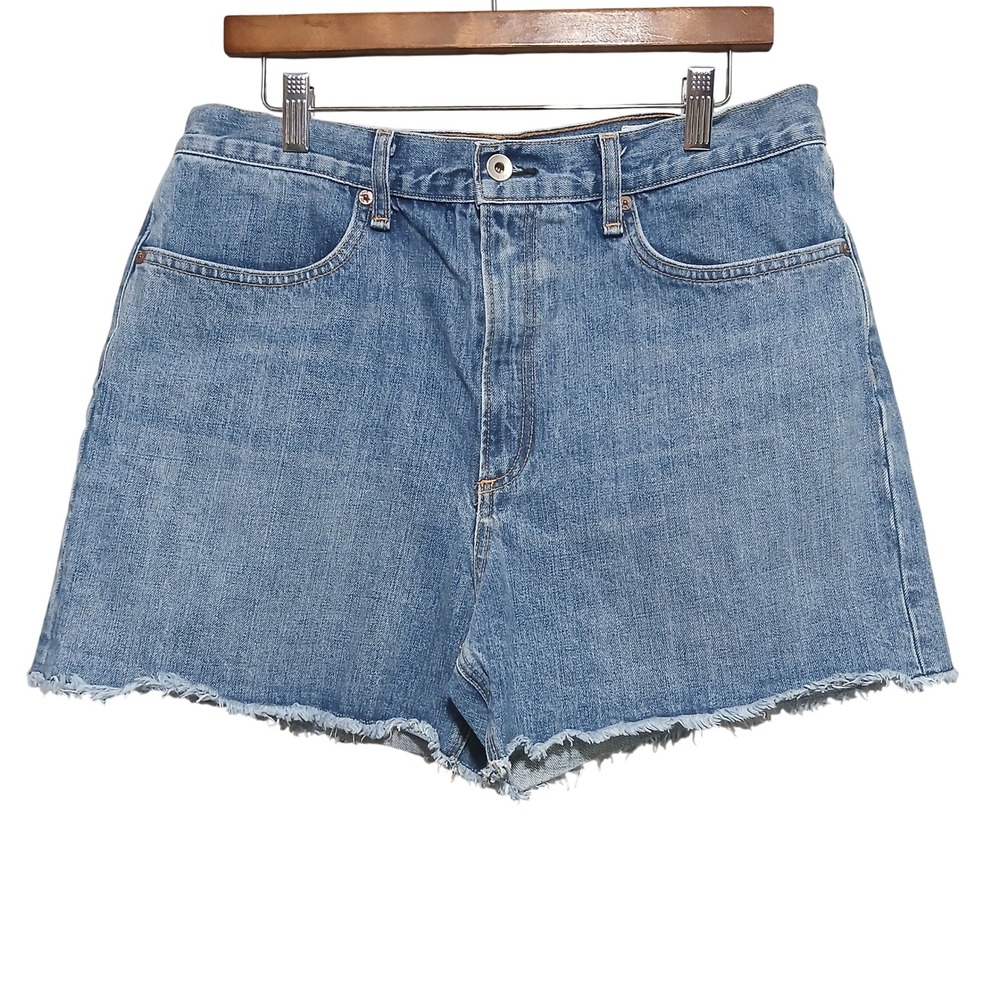 Rag & Bone JEAN Vintage High Rise Cut Off Denim Shorts Blue W1946K165VIN Size 32